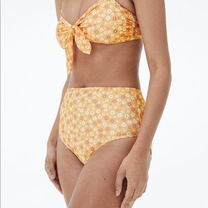 Floral High-Waist Swim Bottoms